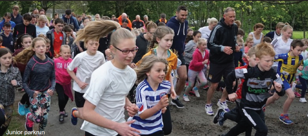 IMAGE OF CHILDREN TAKING PART IN A JUNIOR PARK RUN