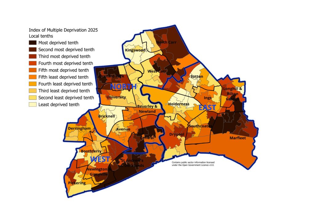 Index of Multiple Deprivation 2025: local tenths