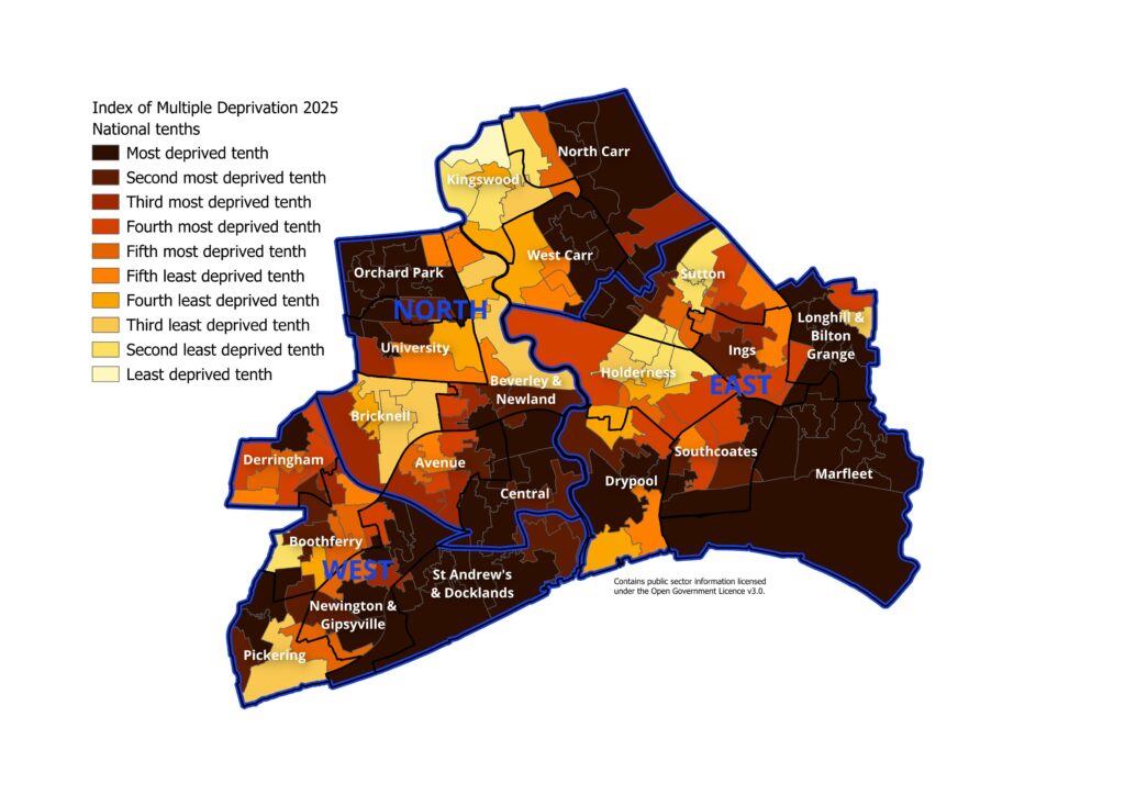 Index of Multiple Deprivation 2025: national tenths